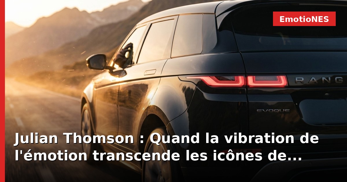 Julian Thomson : Quand la vibration de l'émotion transcende les icônes de l'automobile
