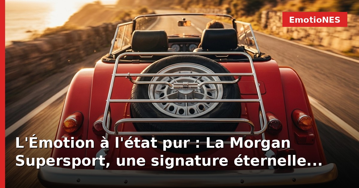 L'Émotion à l'état pur : La Morgan Supersport, une signature éternelle