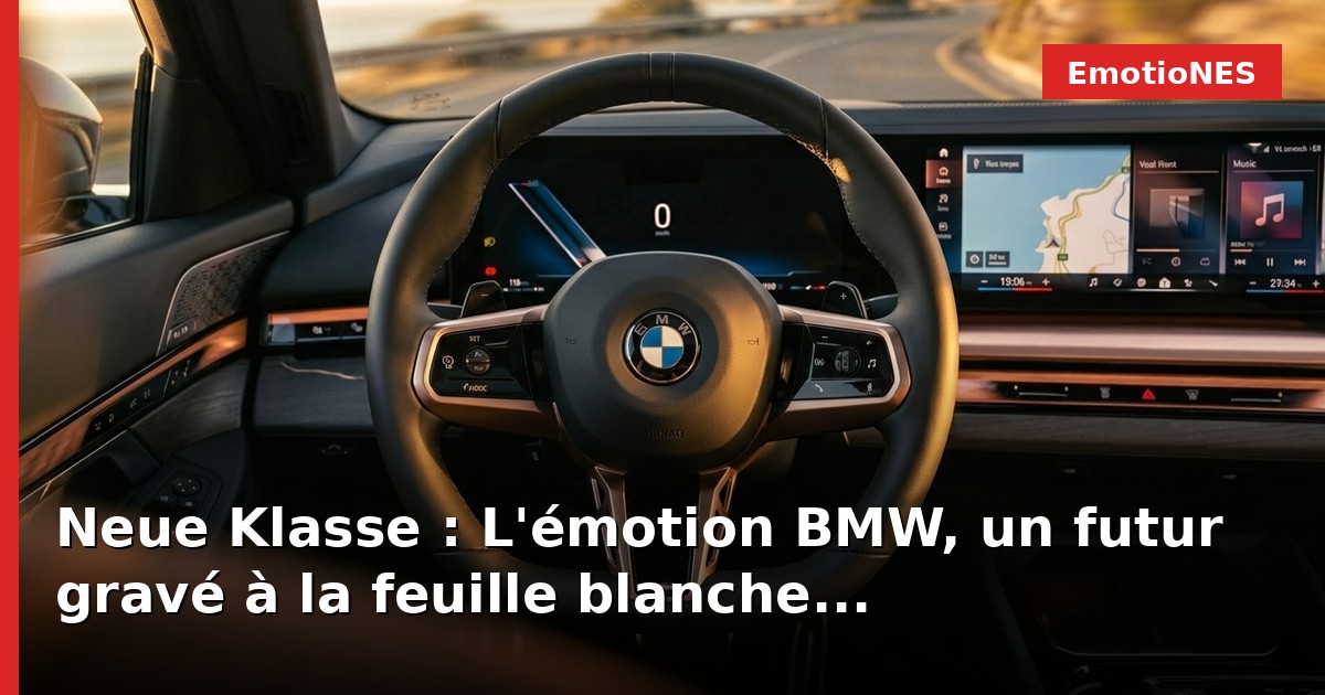 Neue Klasse : L'émotion BMW, un futur gravé à la feuille blanche