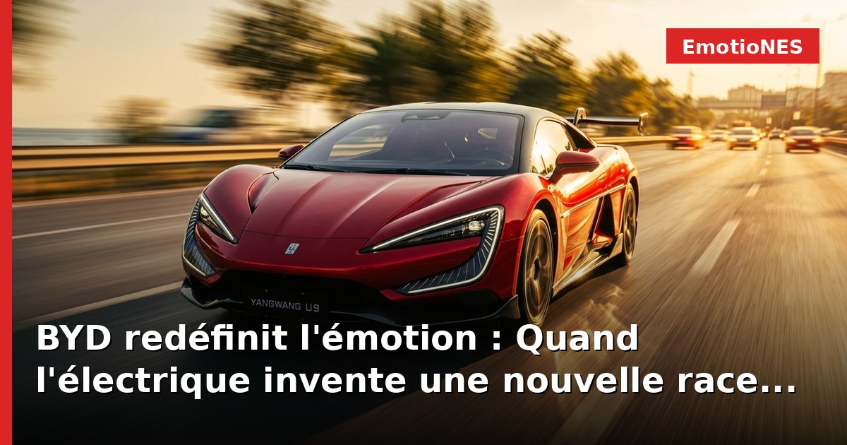 BYD redéfinit l'émotion : Quand l'électrique invente une nouvelle race automobile