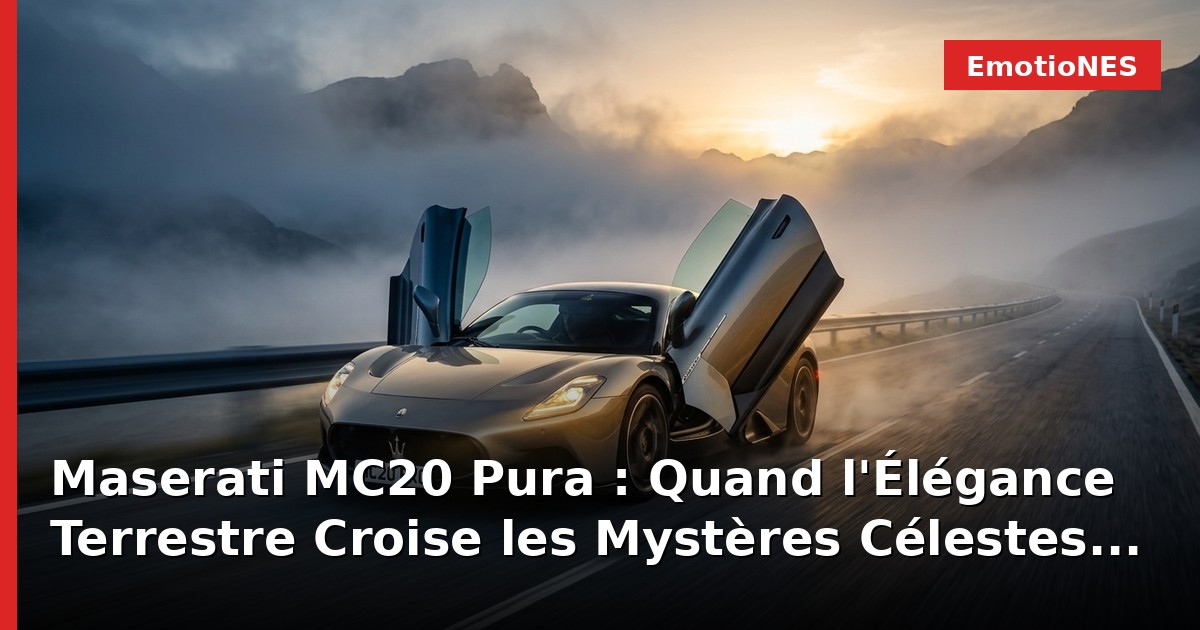 Maserati MC20 Pura : Quand l'Élégance Terrestre Croise les Mystères Célestes