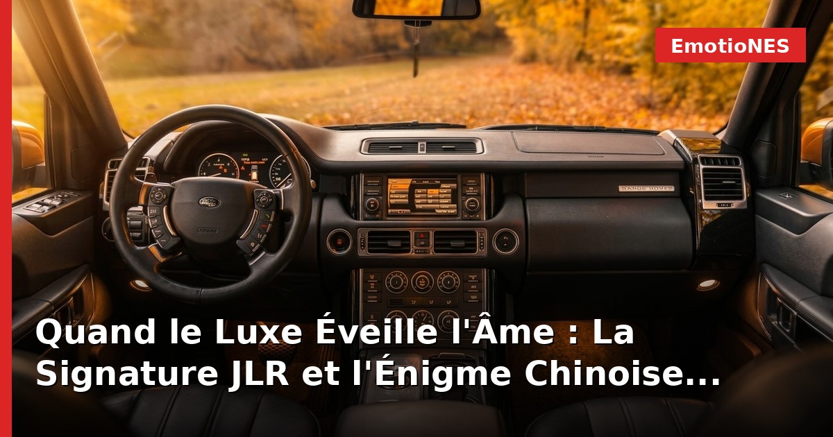 Quand le Luxe Éveille l'Âme : La Signature JLR et l'Énigme Chinoise