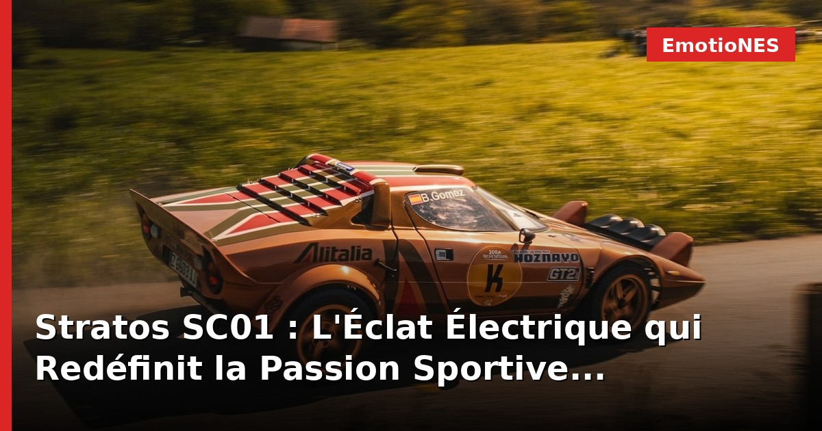 Stratos SC01 : L'Éclat Électrique qui Redéfinit la Passion Sportive