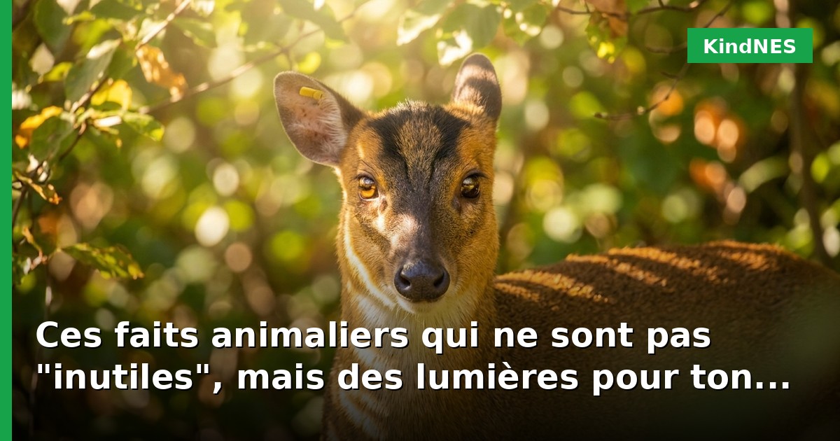 Ces faits animaliers qui ne sont pas "inutiles", mais des lumières pour ton cœur