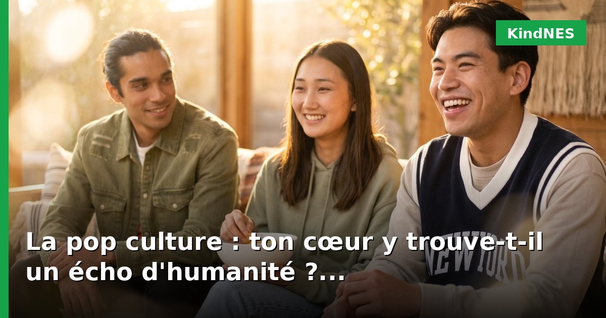 La pop culture : ton cœur y trouve-t-il un écho d'humanité ?