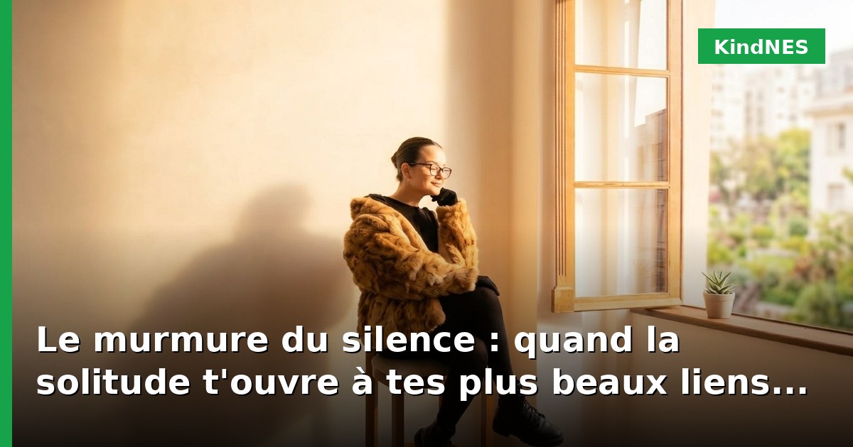 Le murmure du silence : quand la solitude t'ouvre à tes plus beaux liens
