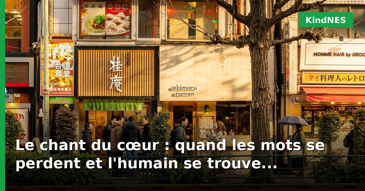 Le chant du cœur : quand les mots se perdent et l'humain se trouve