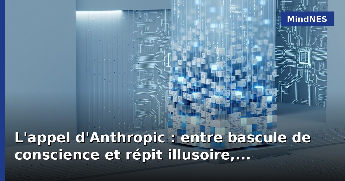 L'appel d'Anthropic : entre bascule de conscience et répit illusoire, l'humanité à la croisée des chemins de l'IA