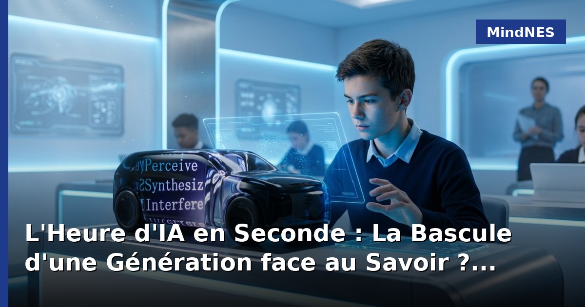 L'Heure d'IA en Seconde : La Bascule d'une Génération face au Savoir ?