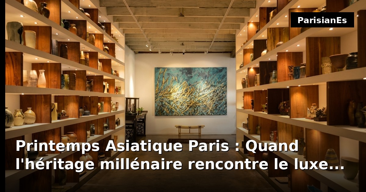 Printemps Asiatique Paris : Quand l'héritage millénaire rencontre le luxe parisien