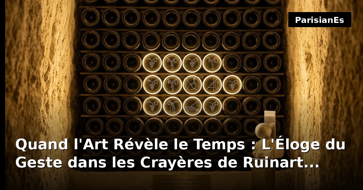 Quand l'Art Révèle le Temps : L'Éloge du Geste dans les Crayères de Ruinart