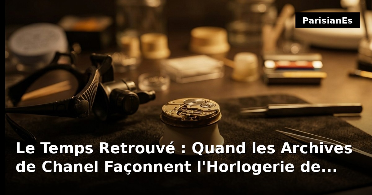 Le Temps Retrouvé : Quand les Archives de Chanel Façonnent l'Horlogerie de Demain