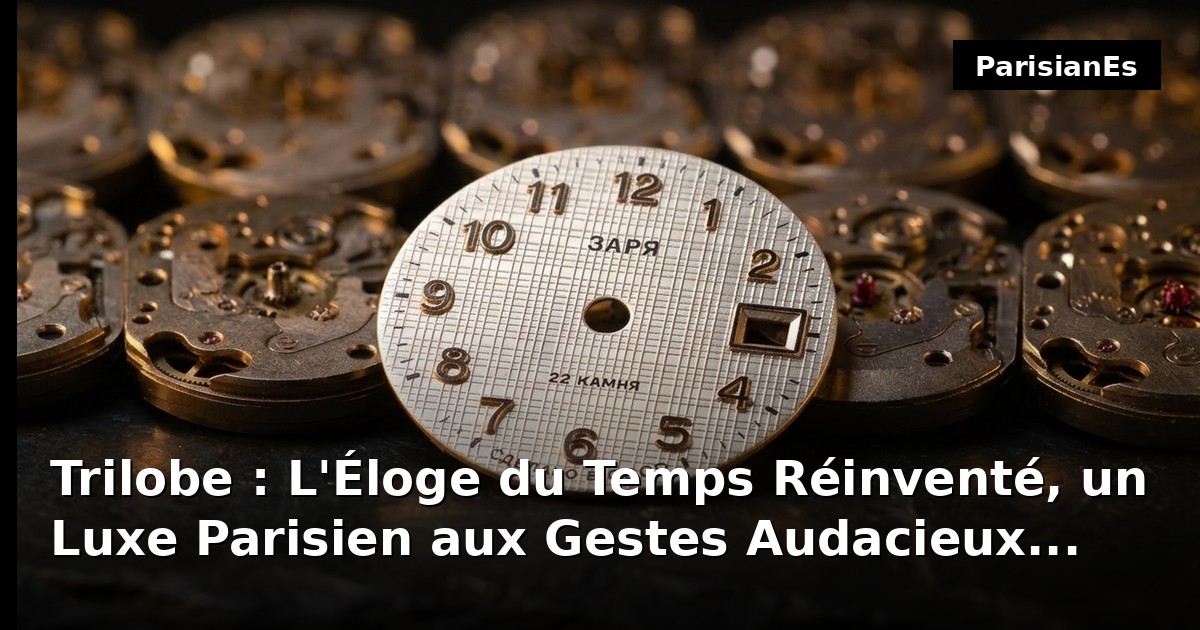 Trilobe : L'Éloge du Temps Réinventé, un Luxe Parisien aux Gestes Audacieux