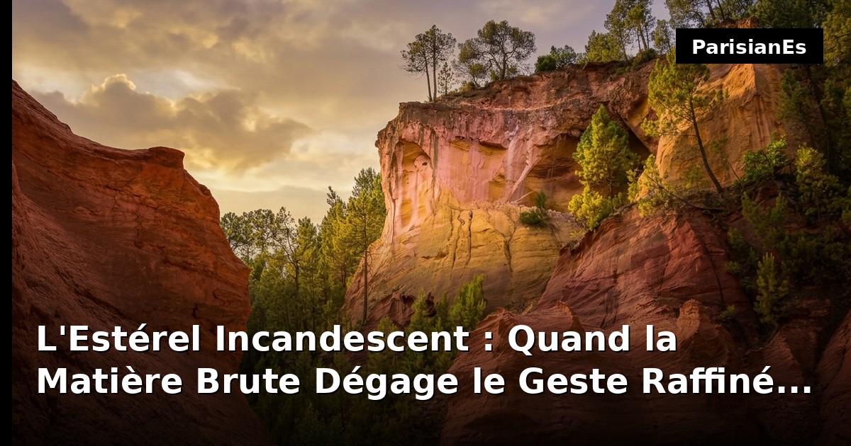 L'Estérel Incandescent : Quand la Matière Brute Dégage le Geste Raffiné des Modernes